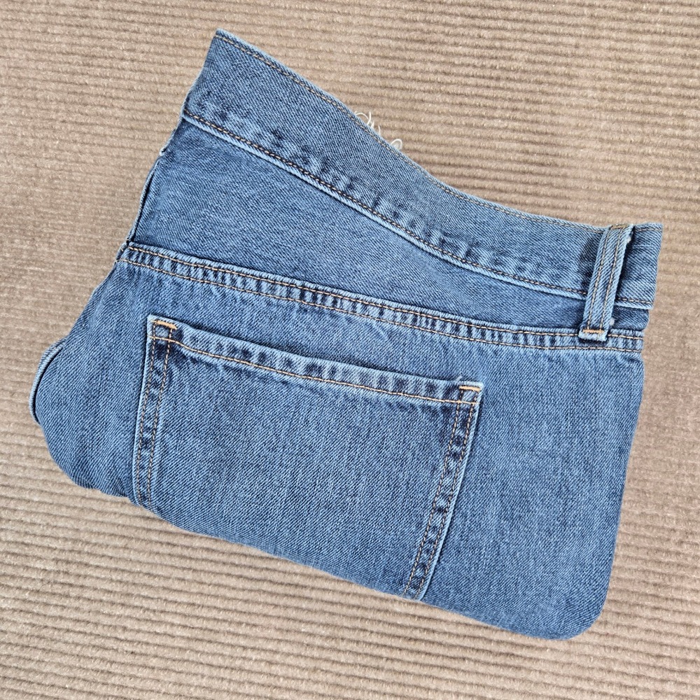 Old Navy Women 22 Blue Distressed Slouchy Straight High Rise Denim Jeans